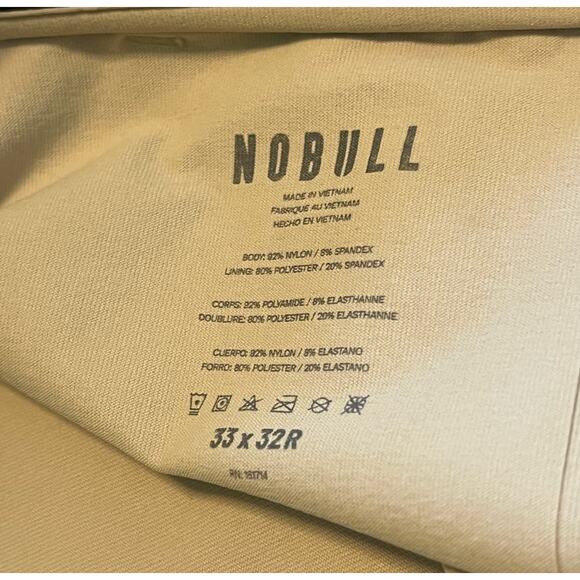 NOBULL Tour Performance Golf Pants Chinos Men's 33x32R Beige - Picture 2 of 9